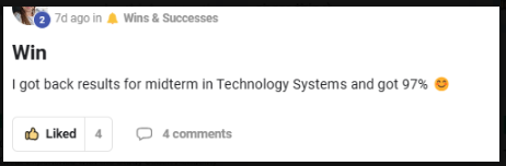 Student got 97% on midterm in Technology Systems