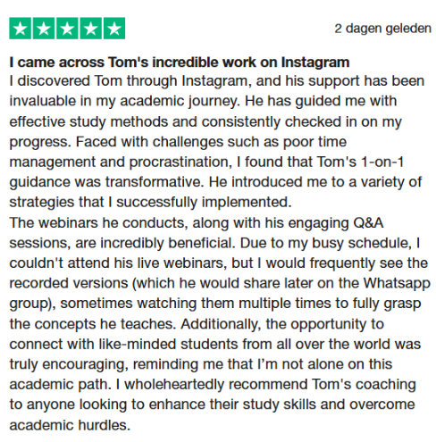 Five-star review: I came across Tom's incredible work on Instagram